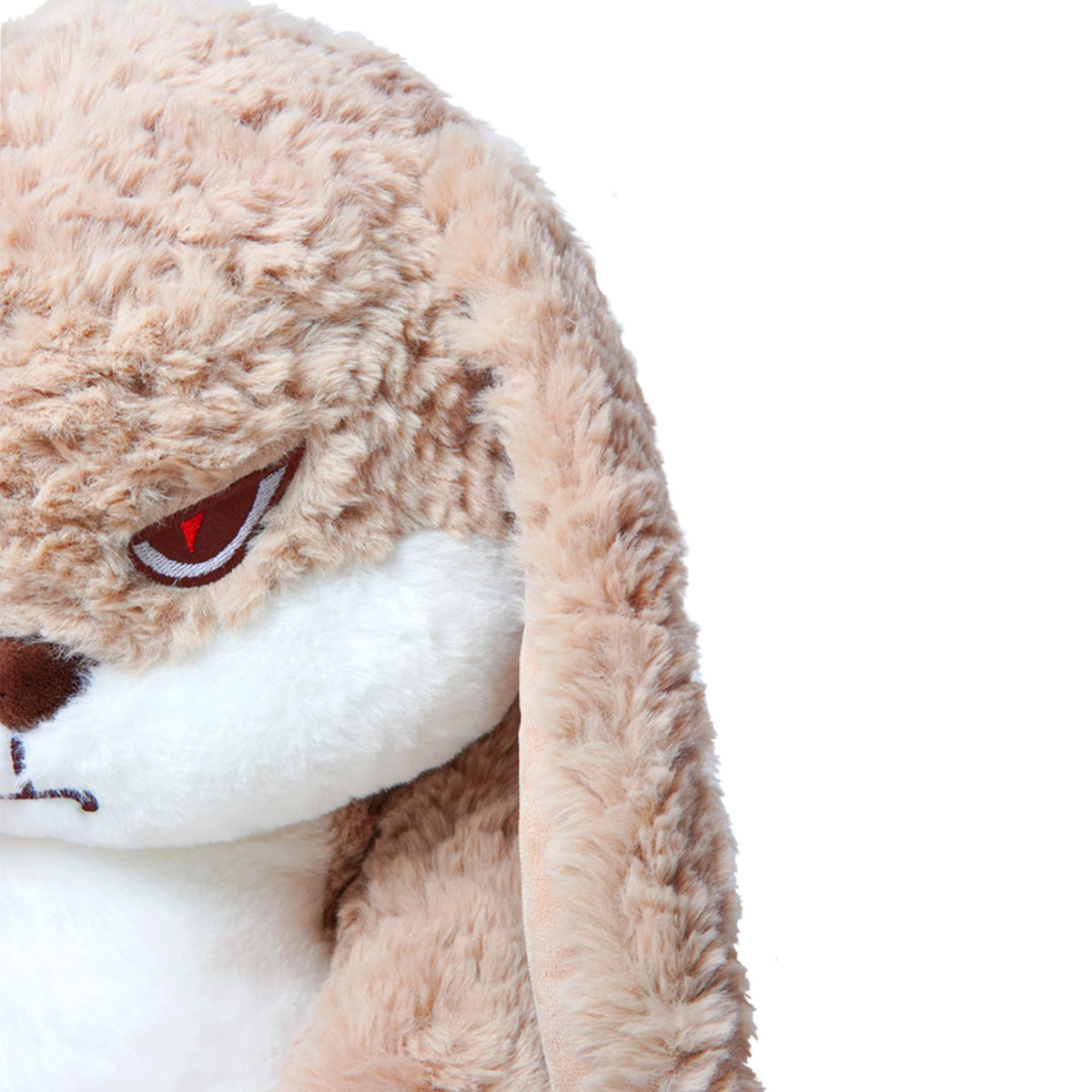 ZEIO Grumpy Bunny ears close-up highlighting soft texture for hugs.