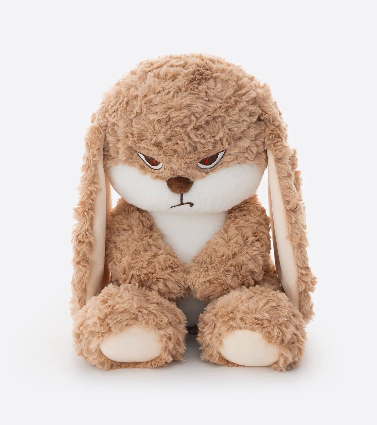 ZEIO Grumpy Bunny plush with soft fur for cozy cuddling and comfort