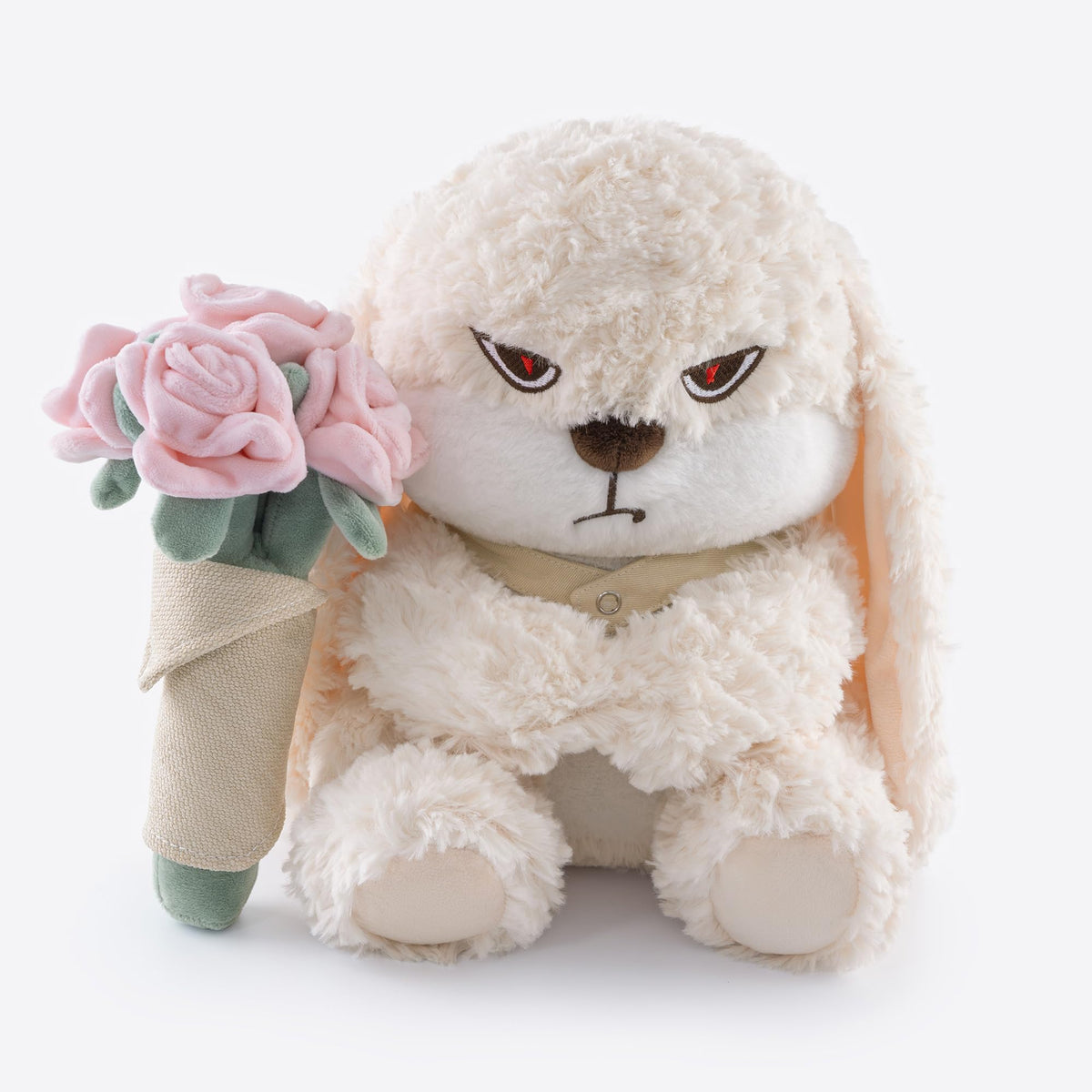 Zeiove bunny plush shows embroidered eyes and floppy ears for charm.