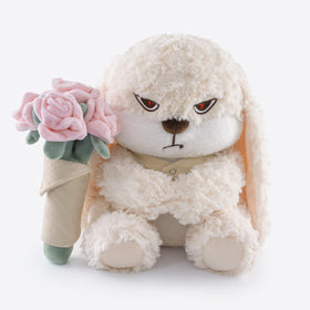 Zeiove bunny plush shows embroidered eyes and floppy ears for charm.