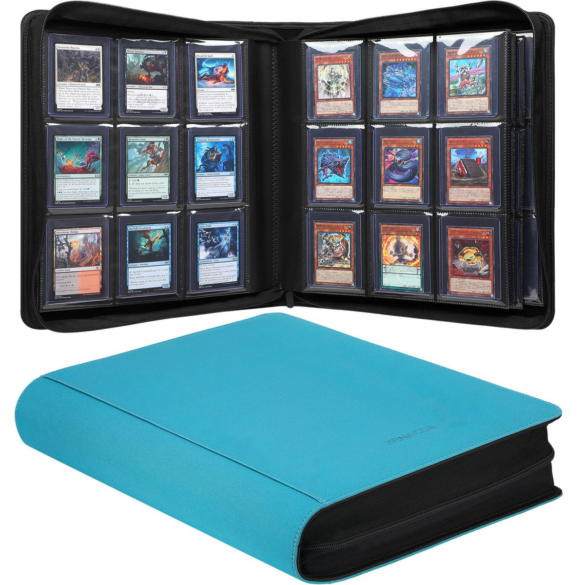 ZENACCE 9-pocket binder front cover for organized card storage and display.