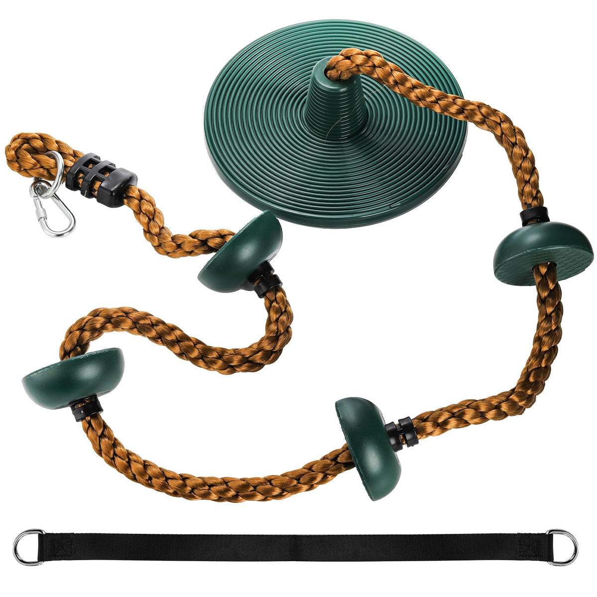 ZENFUN climbing rope platform disc swing for outdoor play and family fun