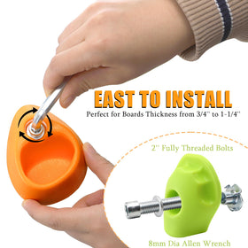 ZENFUN ergonomic textured grips on rock holds for tactile feedback