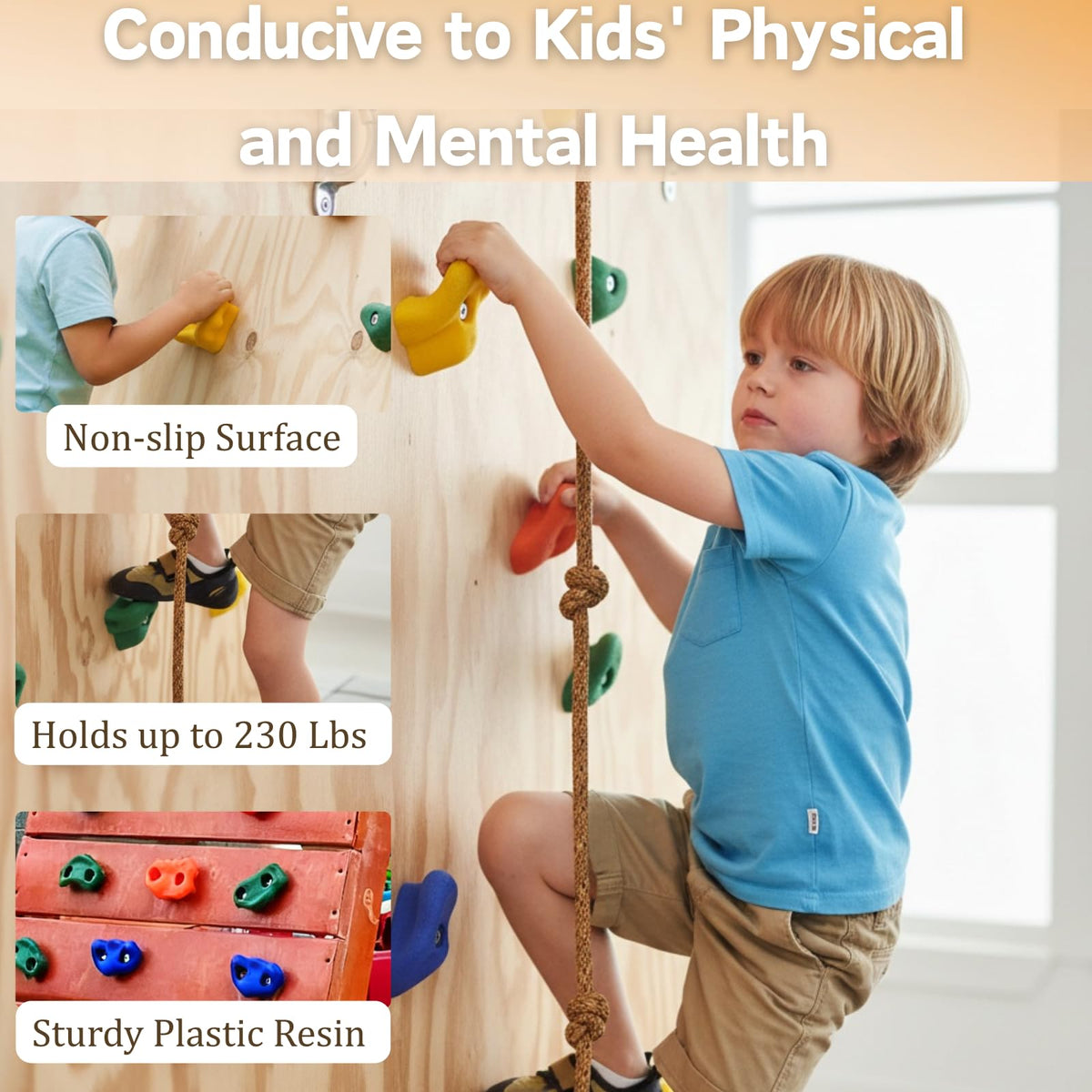ZENFUN multi-colored holds with varied shapes for diverse grip.