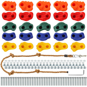 ZENFUN rock holds in multiple colors for safe indoor climbing play.