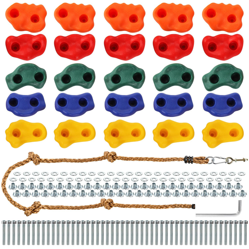 ZENFUN rock holds in multiple colors for safe indoor climbing play.