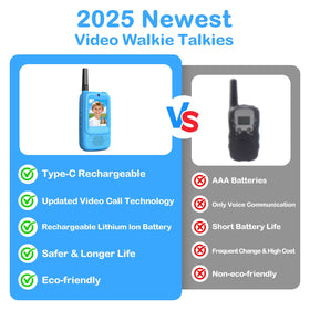 ZENLEA Gift-ready video walkie talkie set for ages 3 and up.