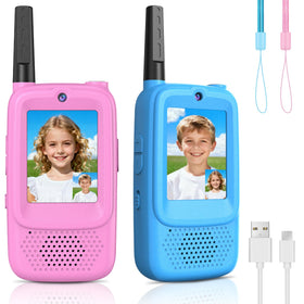 ZENLEA Video Walkie Talkie for Kids outdoors during play for real-time communication.