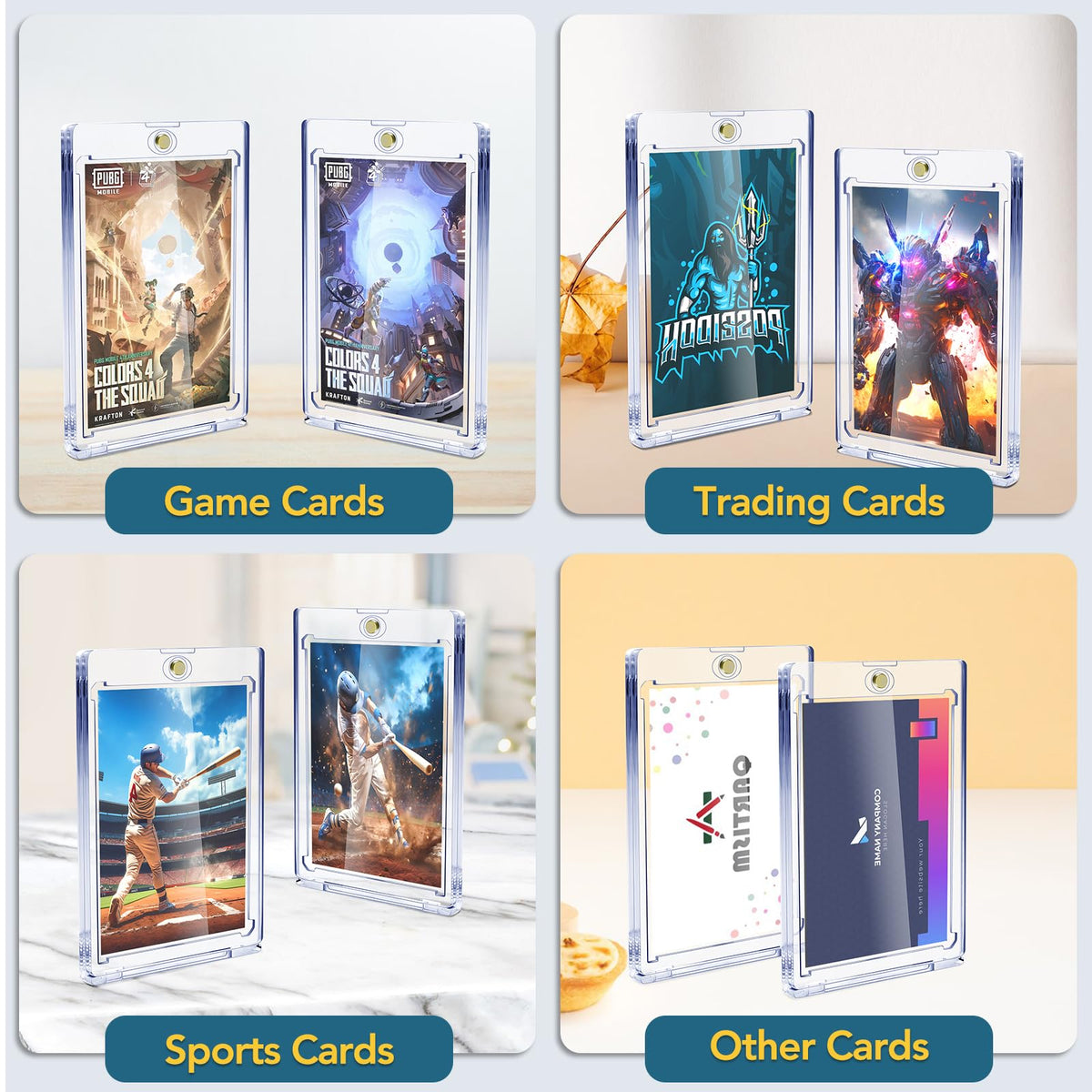 ZENOWICK display case ideal for sports and game card collections.