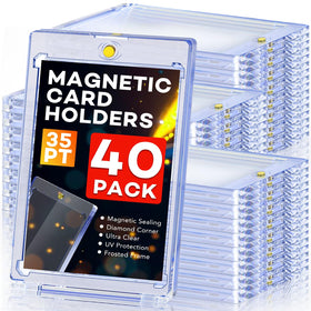 ZENOWICK 40ct magnetic card holder, outer view in clear acrylic for display.