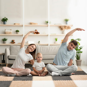 ZENOWICK EVA foam toddler playroom tiles offer soft footing for little movers
