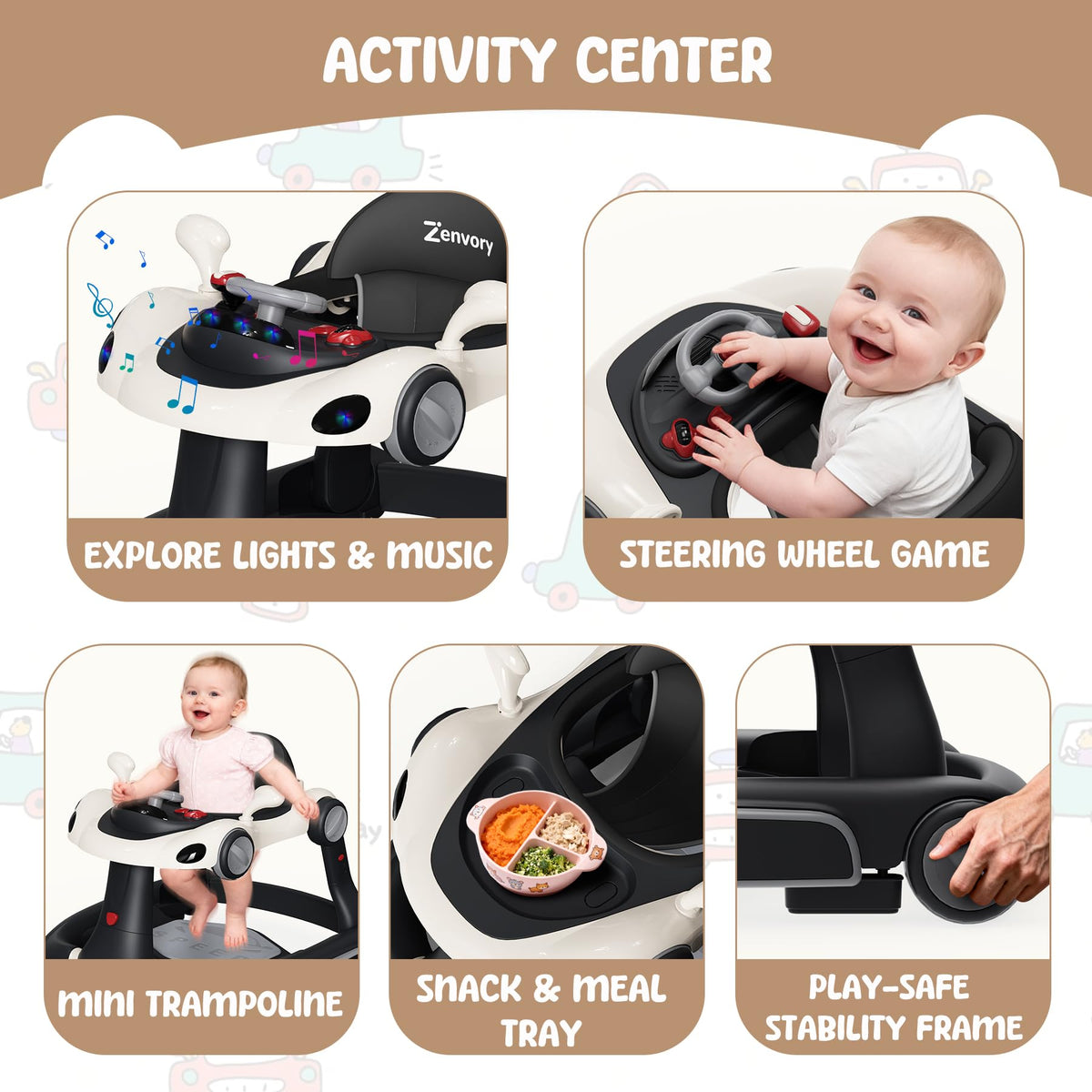 Zenvory interactive car steering wheel promotes imaginative play