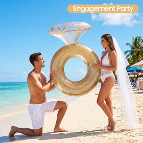Zeraty Bridal Shower photo-prop float creates memorable scenes with friends during celebrations.