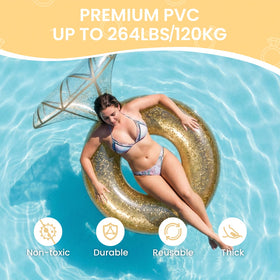 Zeraty Full-body Support pool lounger delivers comfortable back and head rest while lounging.