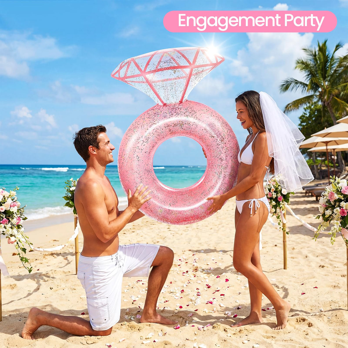 Zeraty Full-body support pool lounger with smooth, comfortable edges.