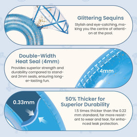 Zeraty 265-lb capacity diamond ring float supports buoyant lounging