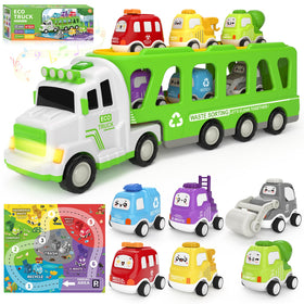 ZERDROFY 7-in-1 toddler truck with playmat boosts imaginative play and learning.