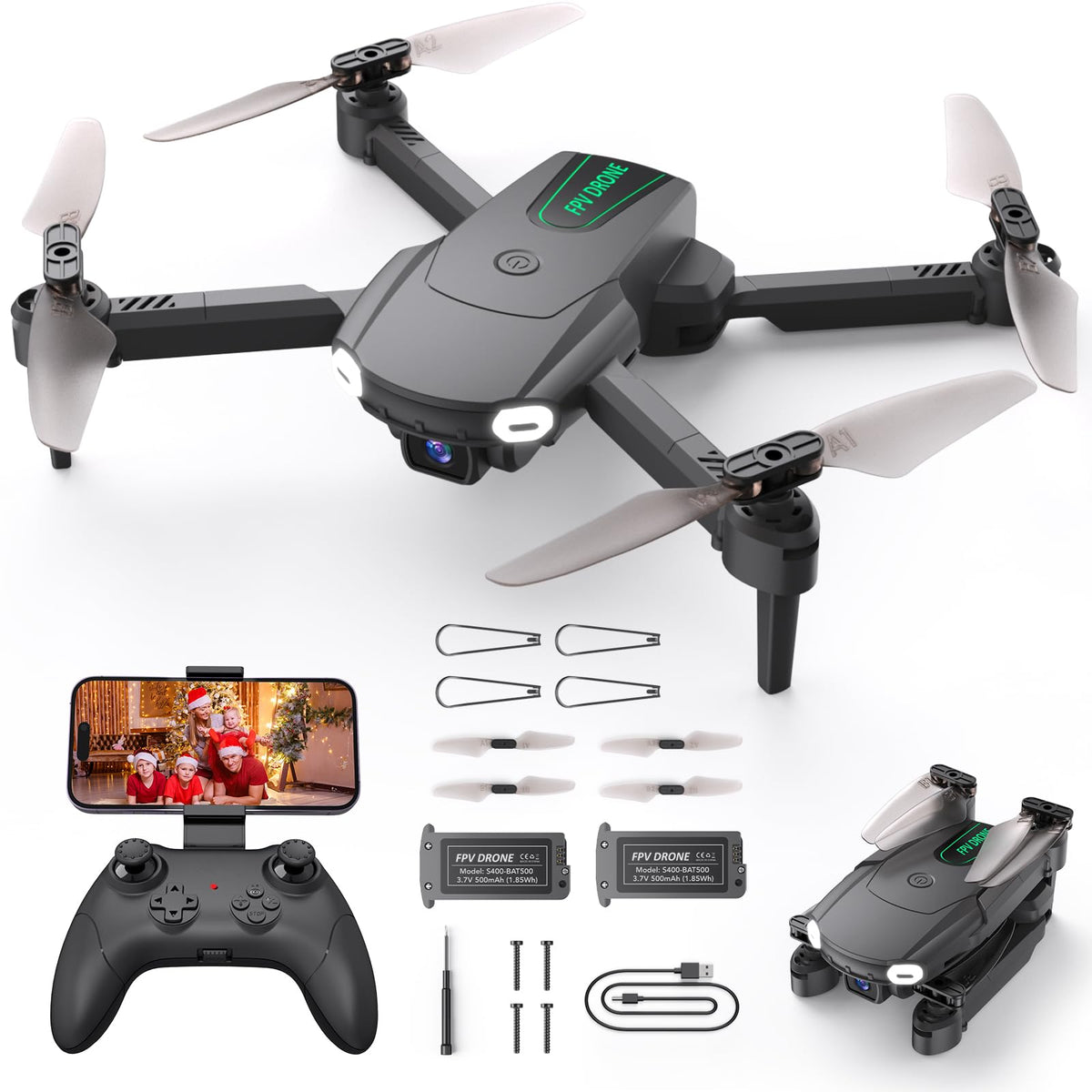 ZERDROFY foldable drone with 1080p camera for crisp aerial photos