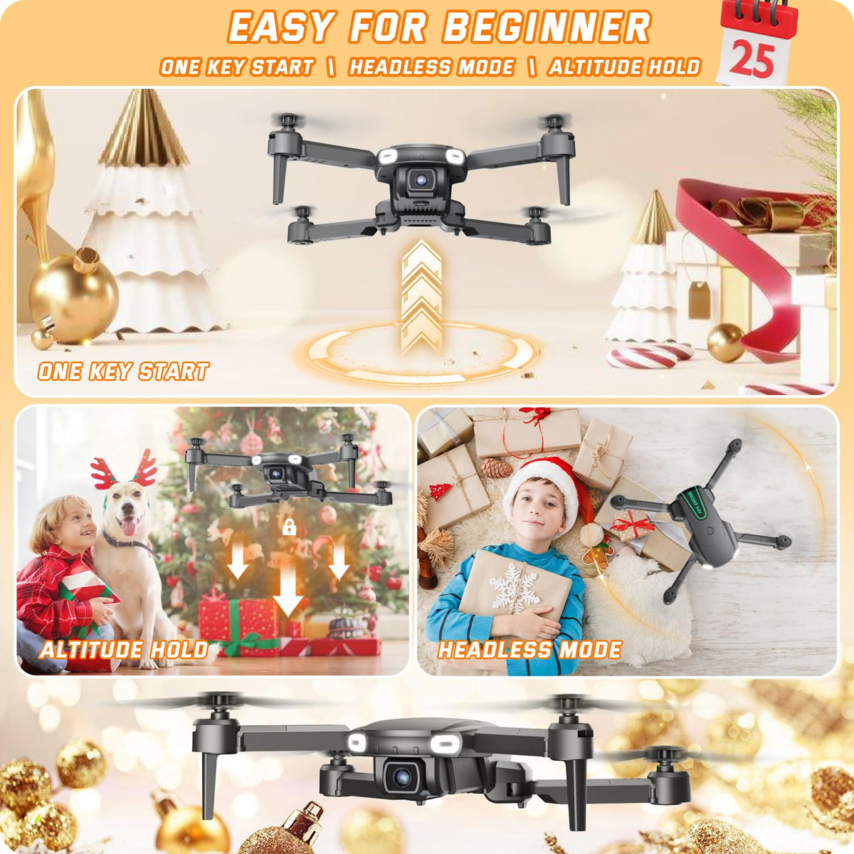 ZERDROFY one-key start and land for easy beginner flights
