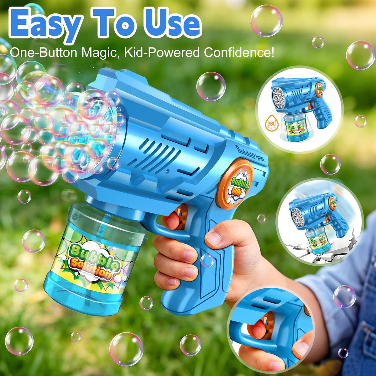 Zerhunt 10-hole bubble gun emits rapid bubble streams