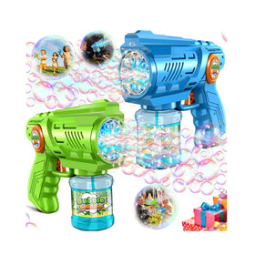 Zerhunt 2-pack bubble guns for kids with a 10-hole design for outdoor play