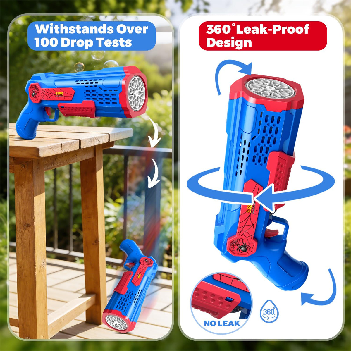 Zerhunt bubble gun compact design fits small hands for easy grip