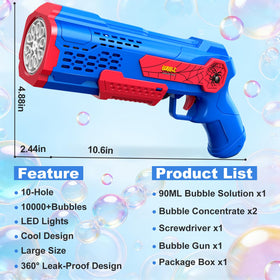 Zerhunt includes bubble solution and tablets for ready-to-use fun