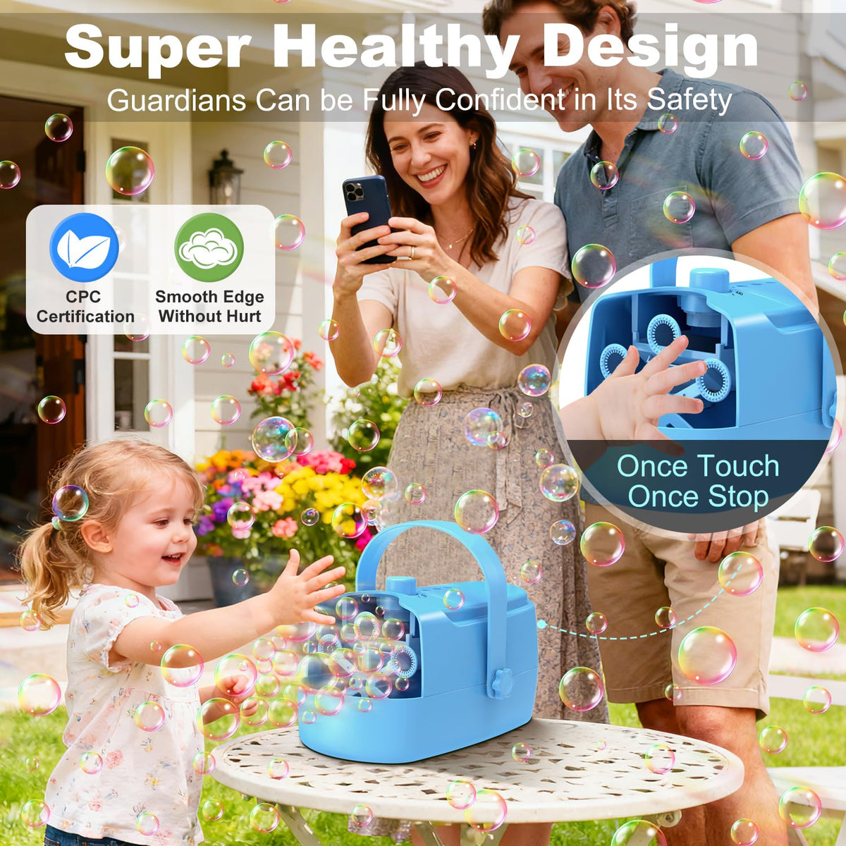 Zerhunt Bubble Machine dual power capability for flexibility