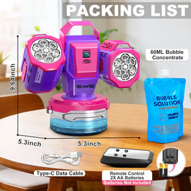 Zerhunt bubble machine with bubble solution included, ready to play