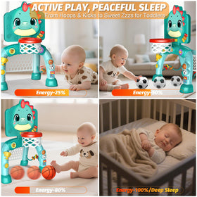 Zerhunt Dino Sports Center 40-minute playtime supports independent play