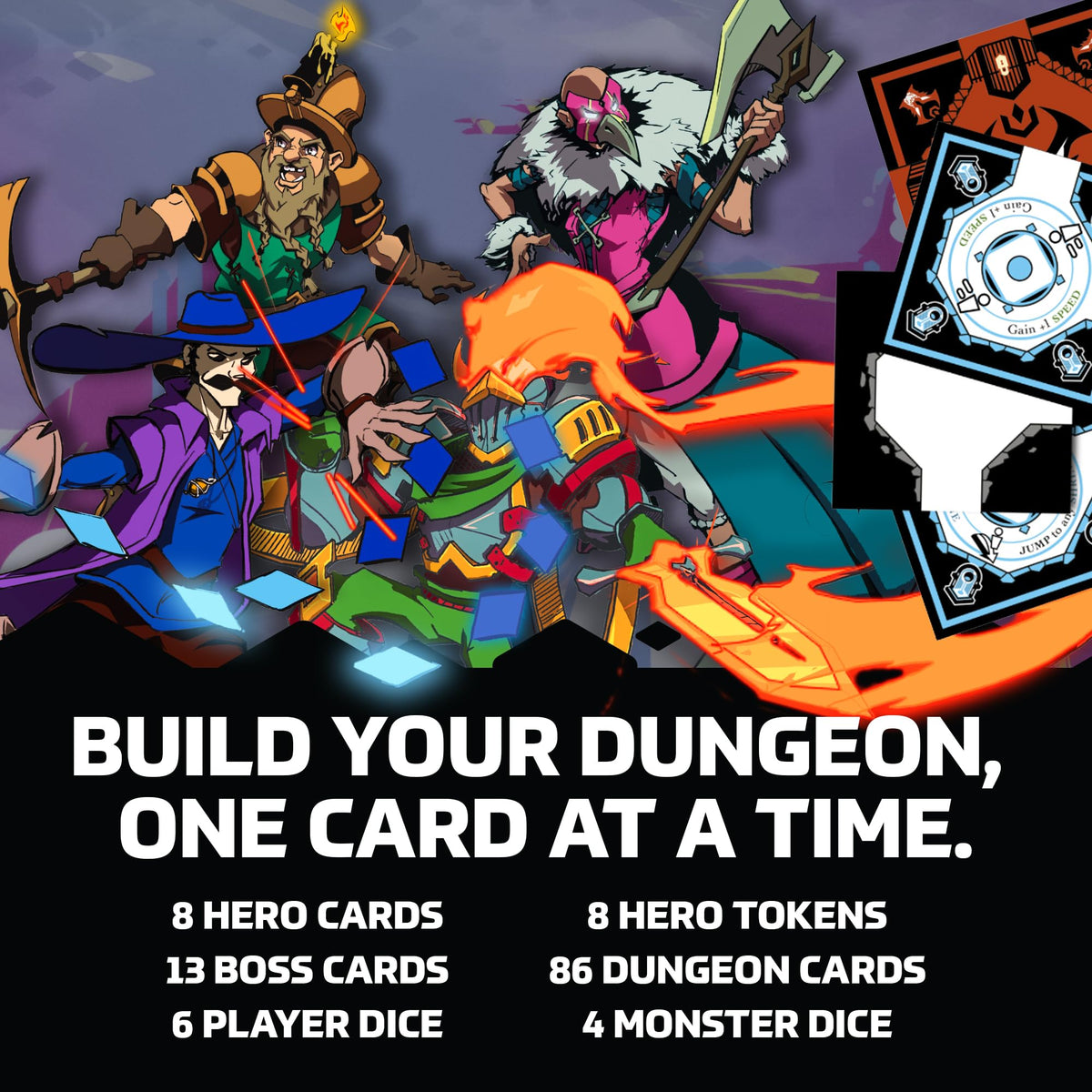 Shuffle Dungeons' smart card system offers dual uses to expand the dungeon or empower your hero.
