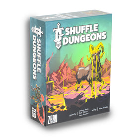 Zero Strategy Games Shuffle Dungeons shows modular tiles forming a fresh dungeon layout for each session.