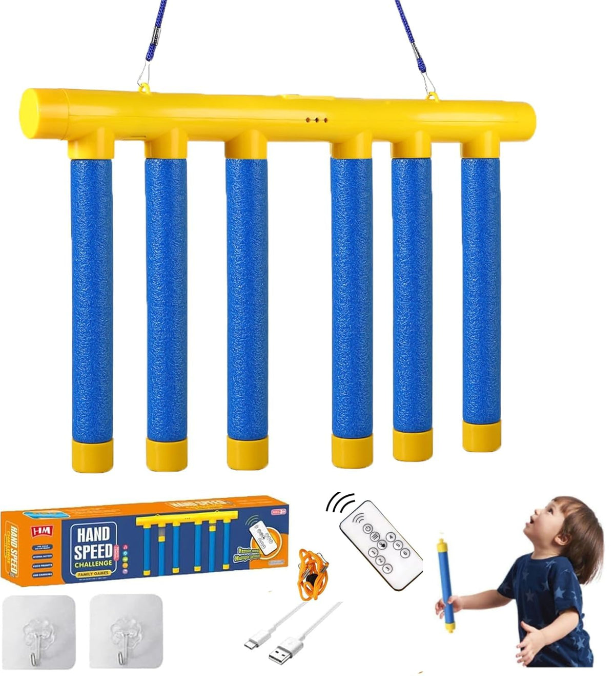 Zero Zone Reflex Drop Sticks Game demonstrates fast-paced setup to boost hand-eye coordination