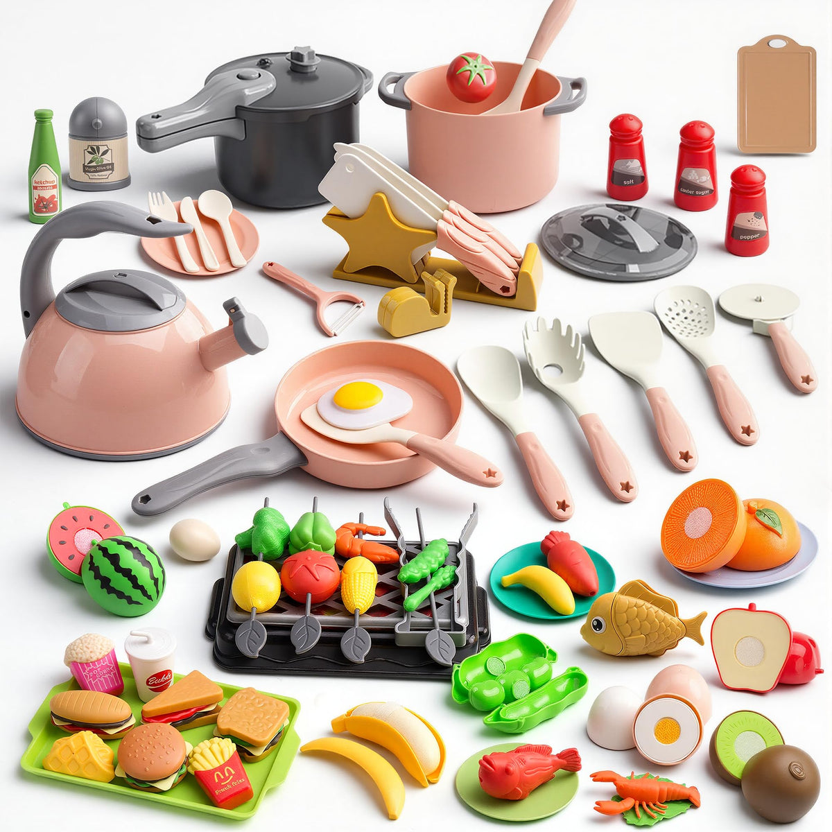 Zero Zoo 105Pcs kitchen set with pots and pans sparks imaginative cooking play.