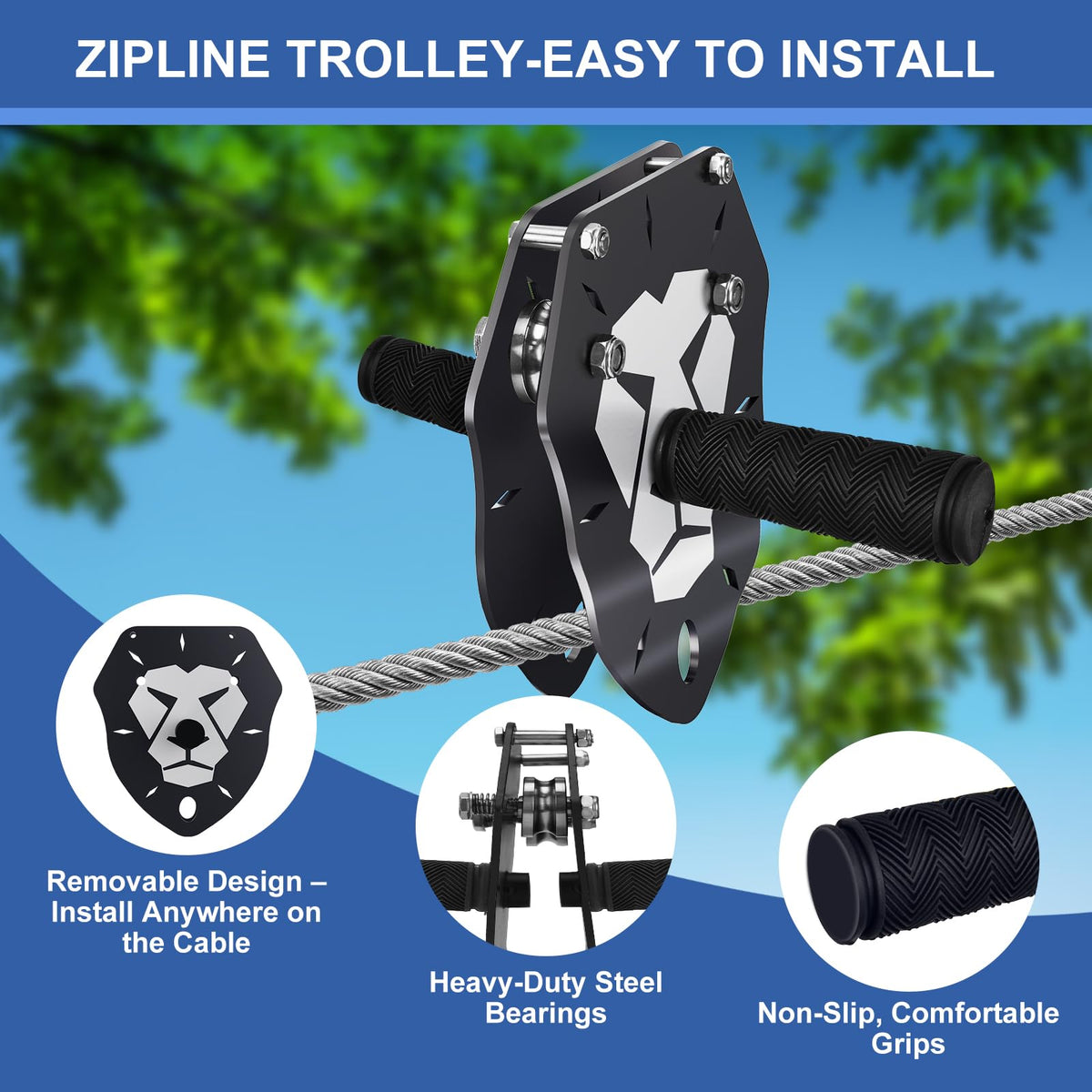 ZEROMX removable trolley system enabling quick setup