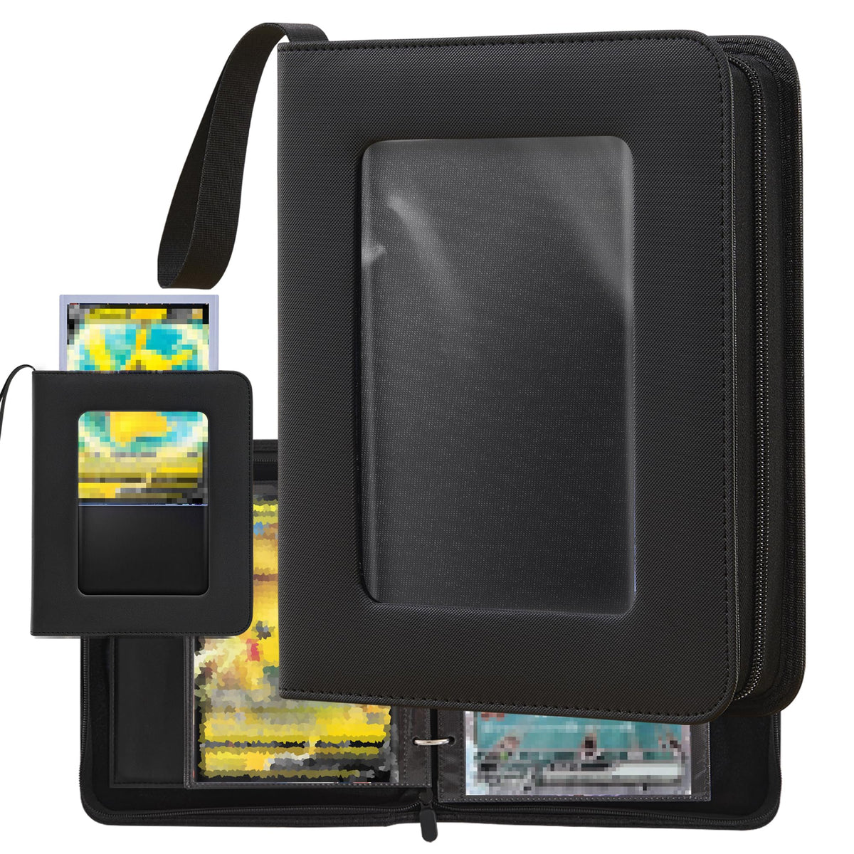 Zettokete jumbo card binder with front display window showcases a prized jumbo card.