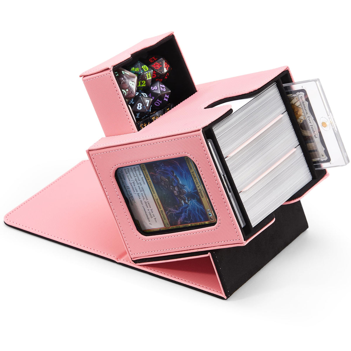 Zettokete MTG deck box with dual commander display for quick deck identification
