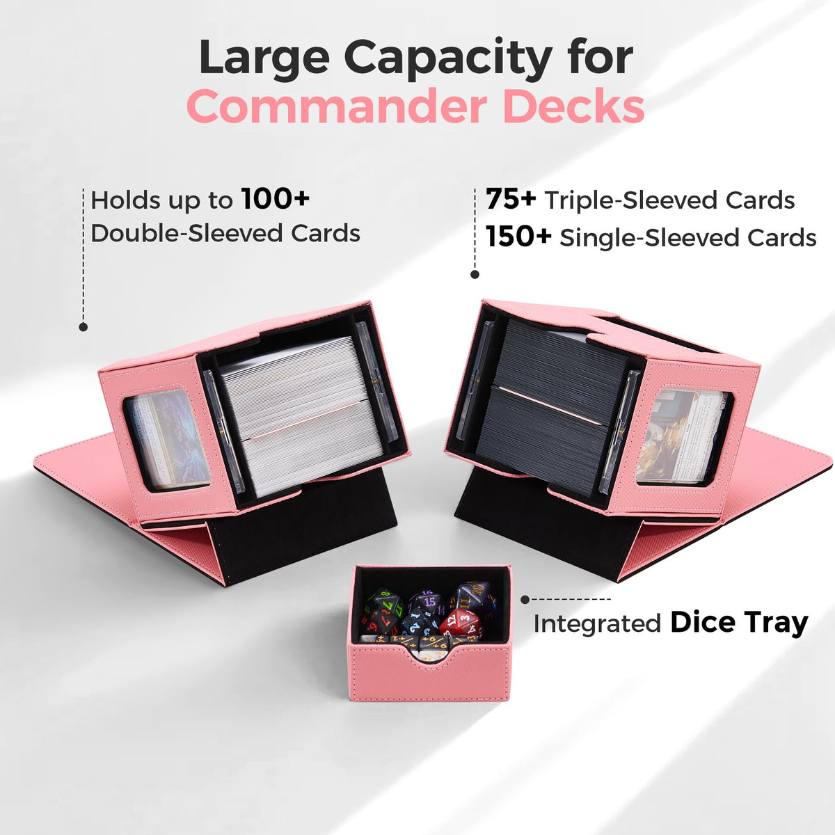 Zettokete MTG deck box supports triple-sleeve decks for extra protection during transport
