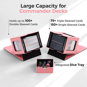 Zettokete MTG deck box supports triple-sleeve decks for extra protection during transport