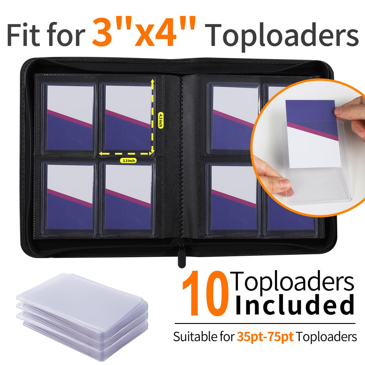 Zettokete Toploader Binder with 288-card capacity for serious collections.