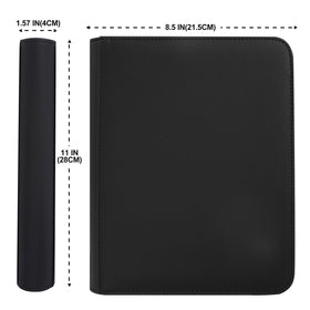 Zettokete Toploader Binder in black enhances desk display and organization.