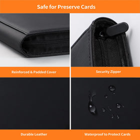 Zettokete Toploader Binder includes 20 top loaders for immediate protection.