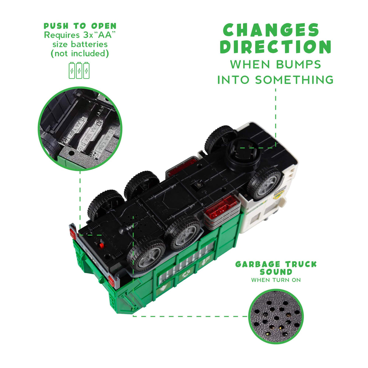 Zetz Brands battery-operated toy truck ready for action anytime