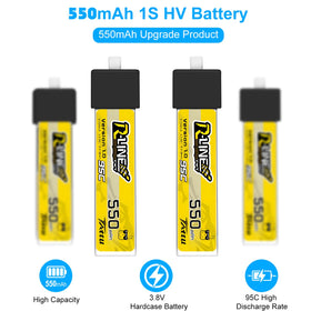 ZEVORO BT2.0 550mAh battery with Z-folding for density and packing