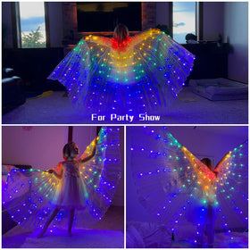 ZFBIRD LED butterfly wings for Halloween costume with eye catching glow