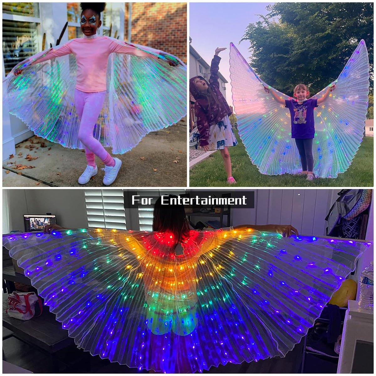 ZFBIRD LED butterfly wings packaging included for easy setup and use