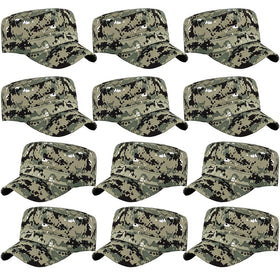 ZffXH camo hat close-up showing durable canvas and adjustable fit.