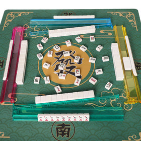 ZGME mahjong tote bag in use, highlighting portability and two-strap comfort.