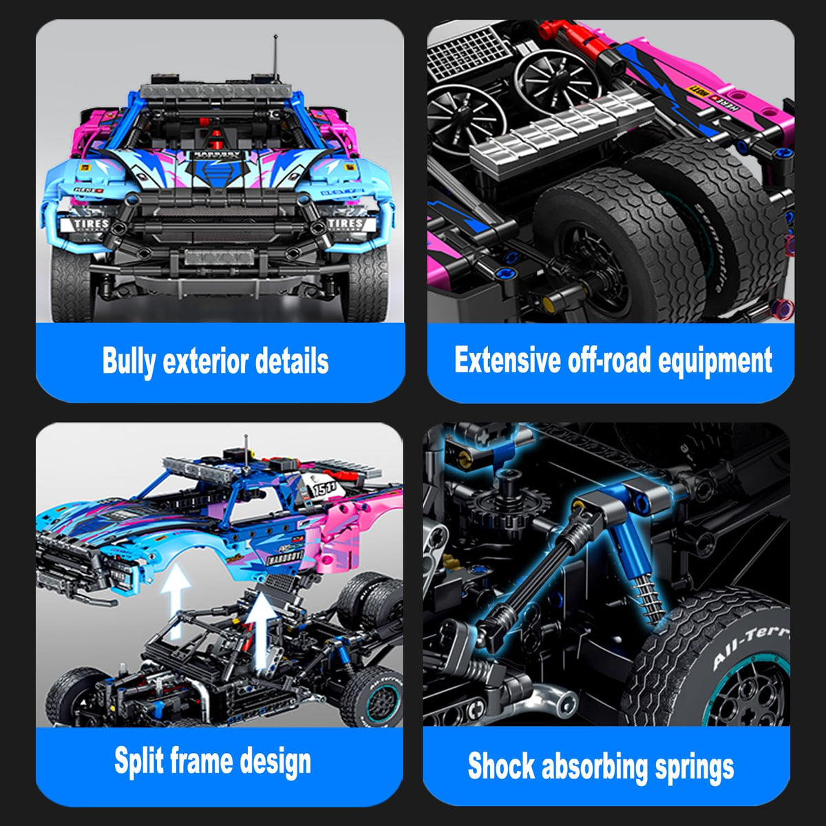 ZGZBLOCK Baja 1000 Trophy Truck model, rear view, vivid display piece