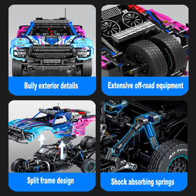ZGZBLOCK Baja 1000 Trophy Truck model, rear view, vivid display piece